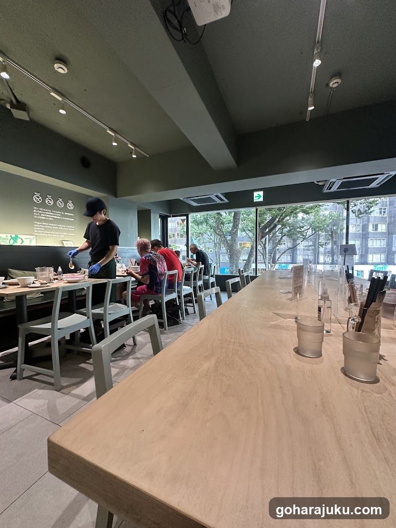 Restaurant Interior with Staff and Patrons
