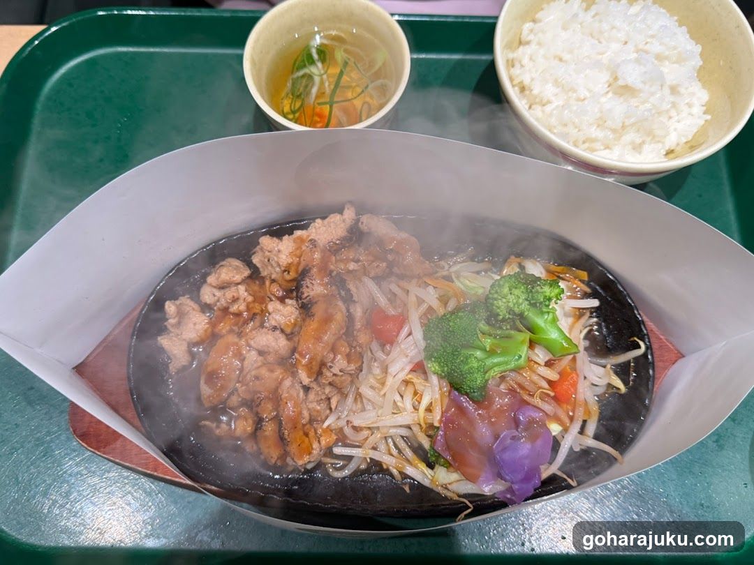 Steak and Vegetable Hot Plate Meal