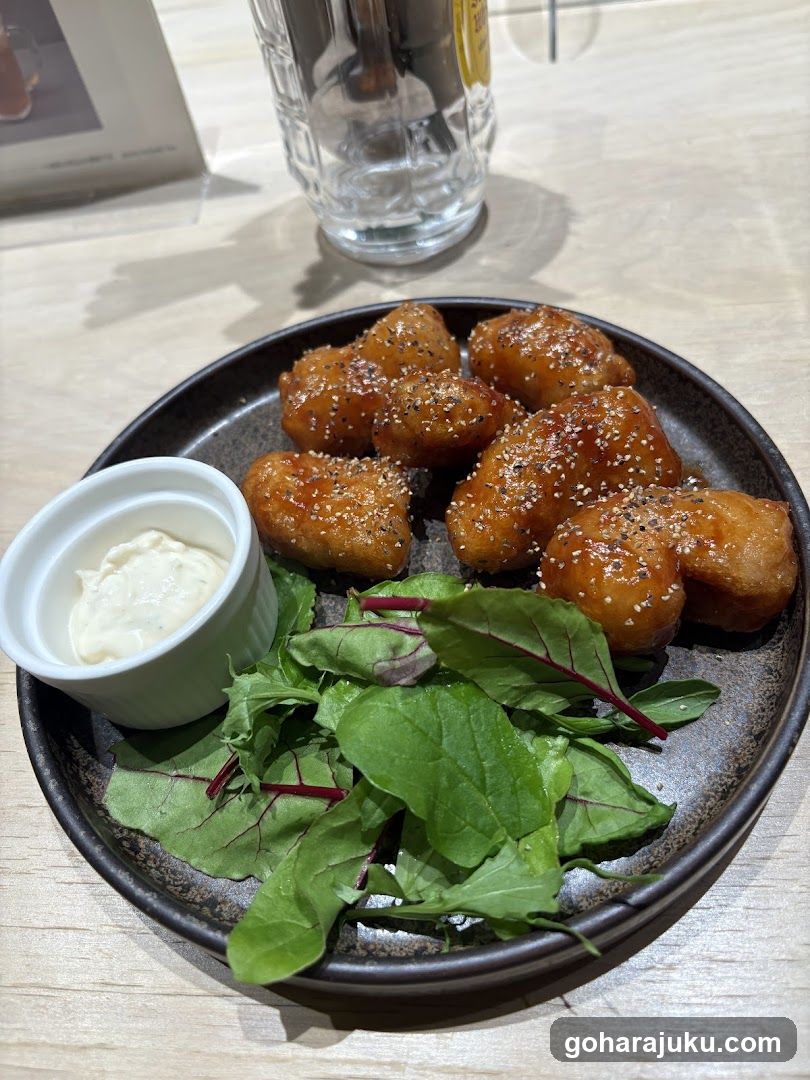 Fried Chicken with Salad and Dip