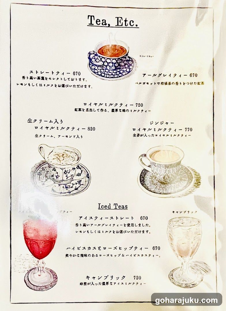 Tea Menu