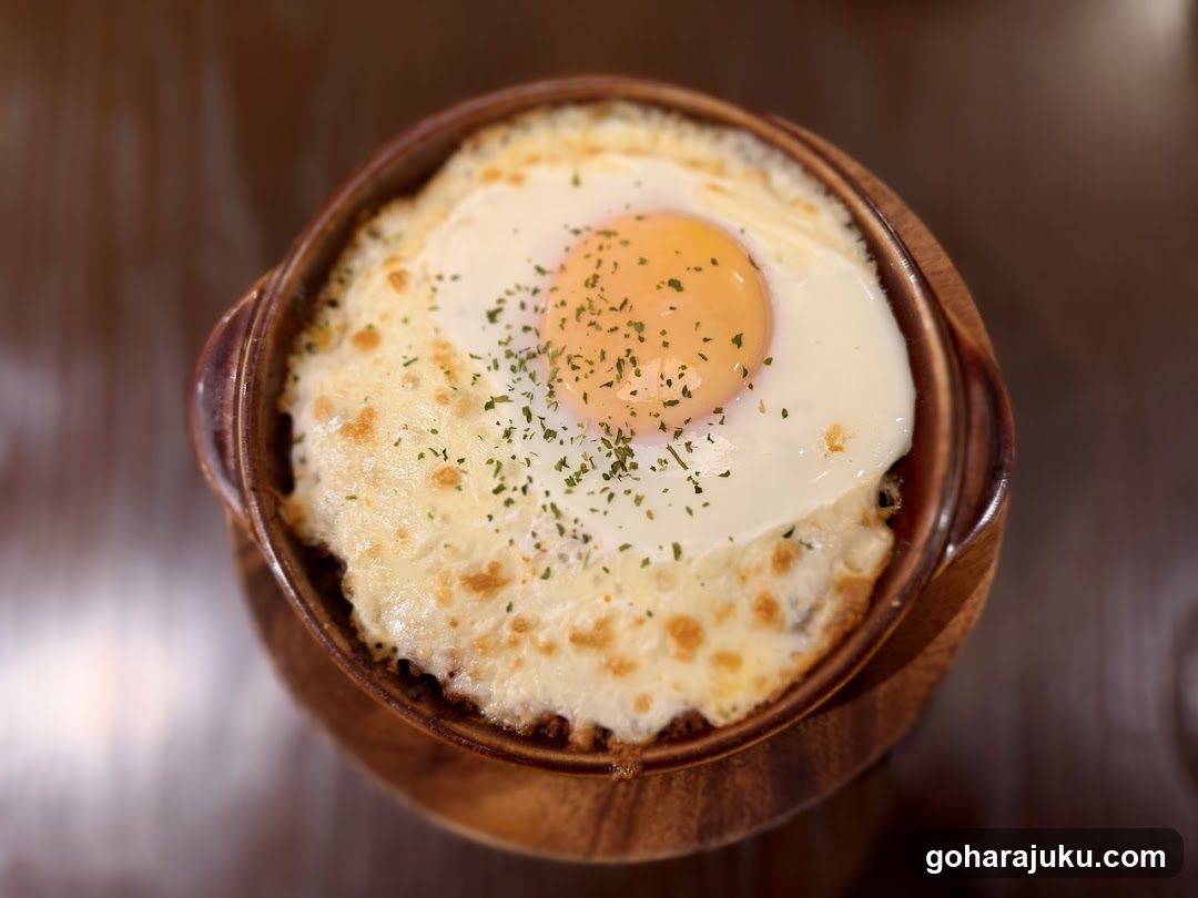 Cheese and Egg Dish in Wooden Bowl