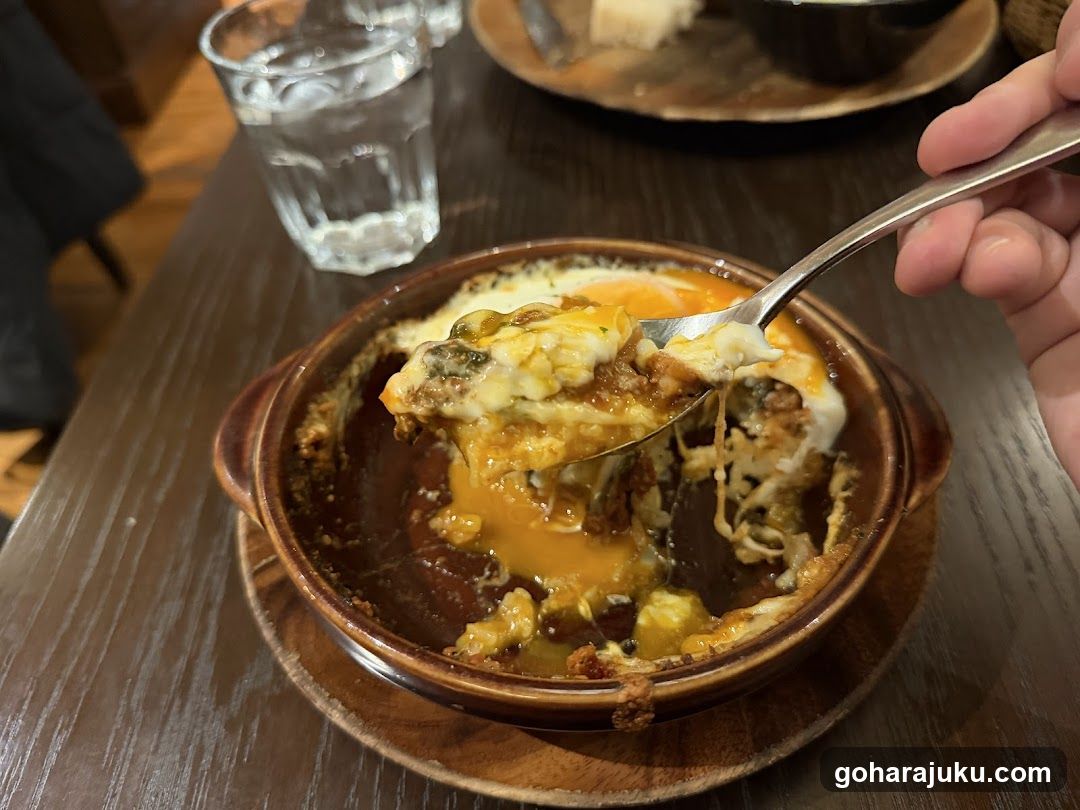 Baked Dish with Spoon