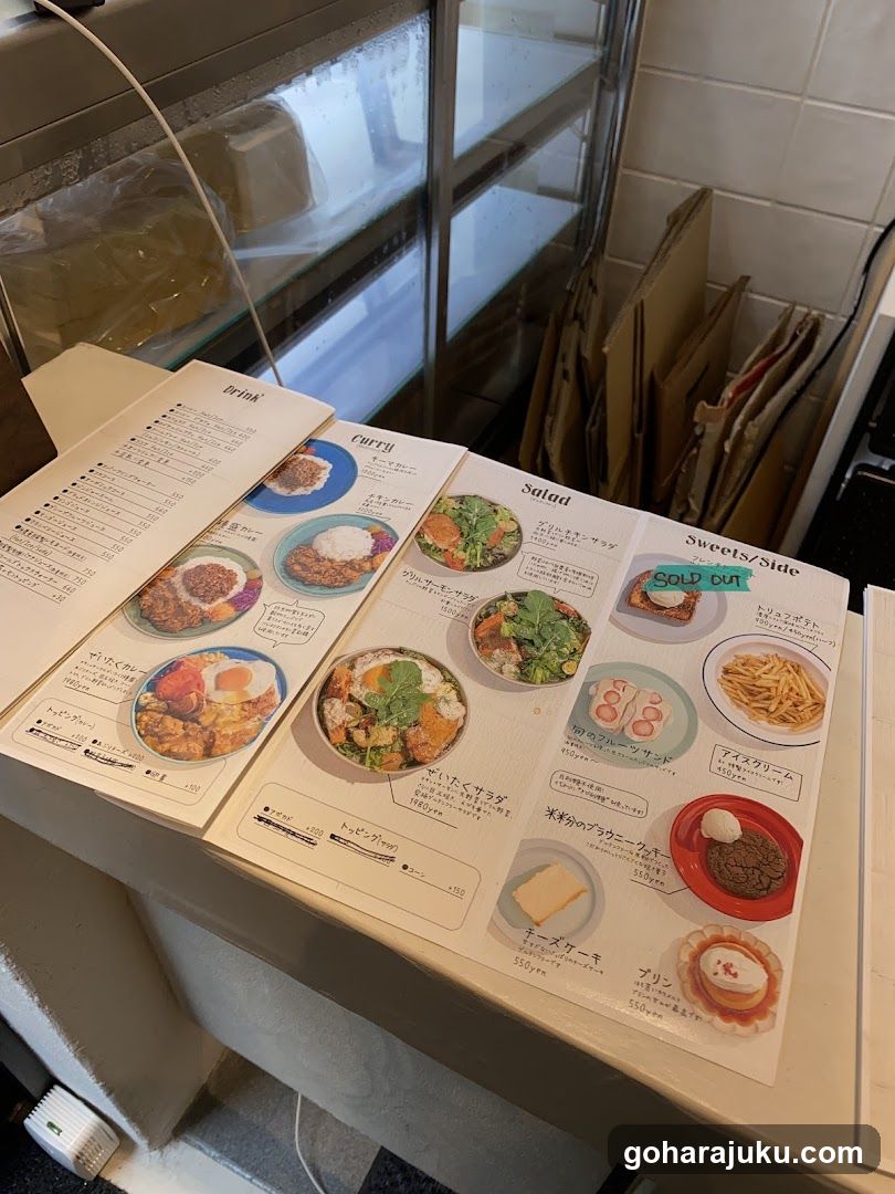 Menu Display on Counter