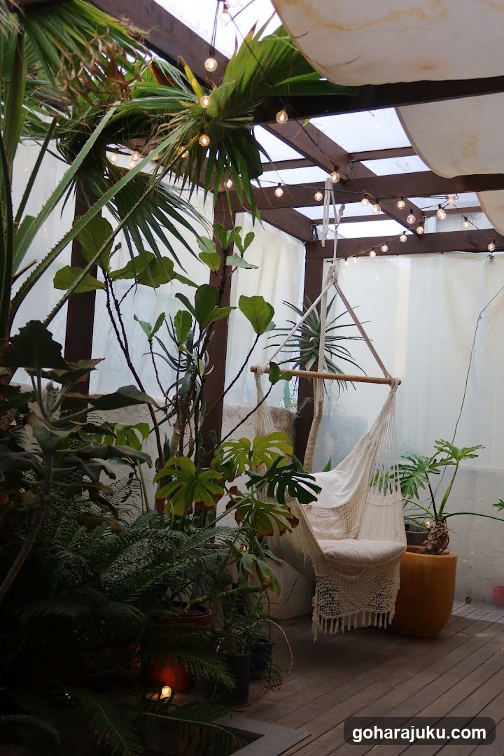 Cozy Indoor Garden with Hanging Chair