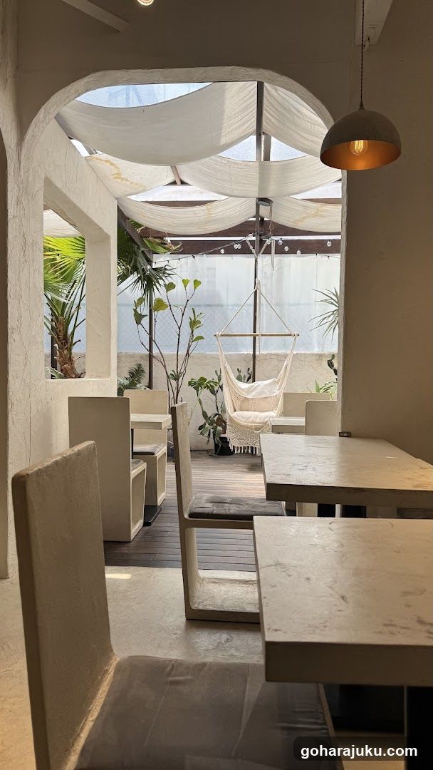 Cozy Cafe Interior with Hammock