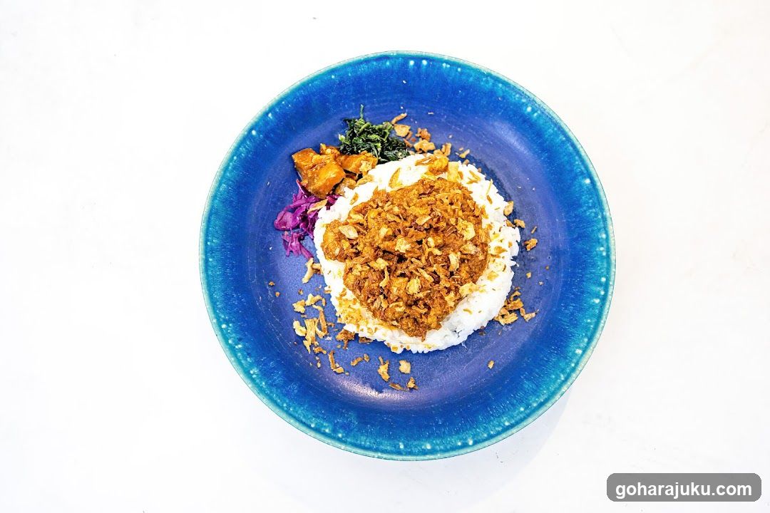 Blue Plate with Rice Dish
