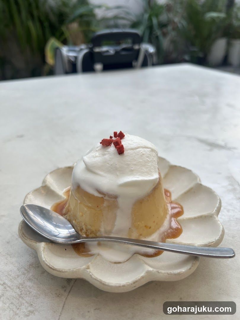 Caramel Pudding with Whipped Cream