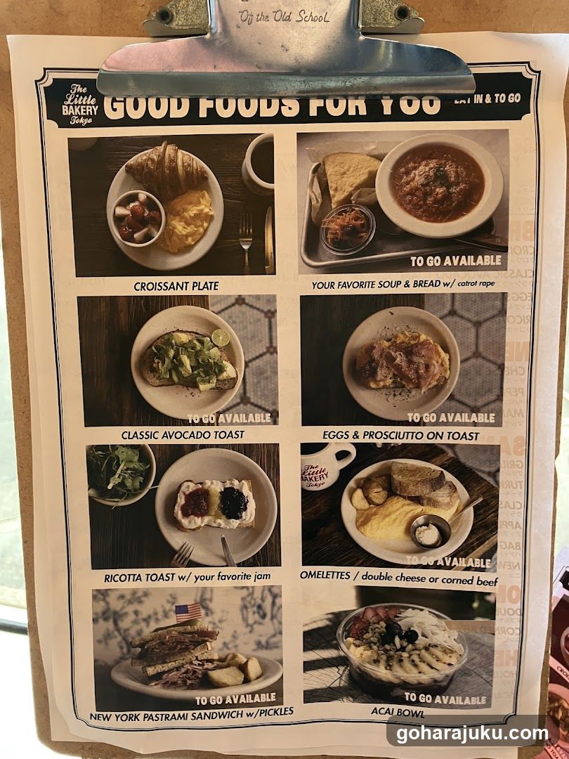 The Little Bakery Cafe Menu