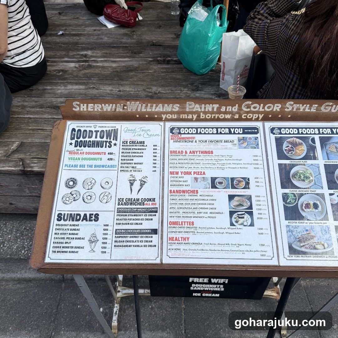 Good Town Doughnuts Menu