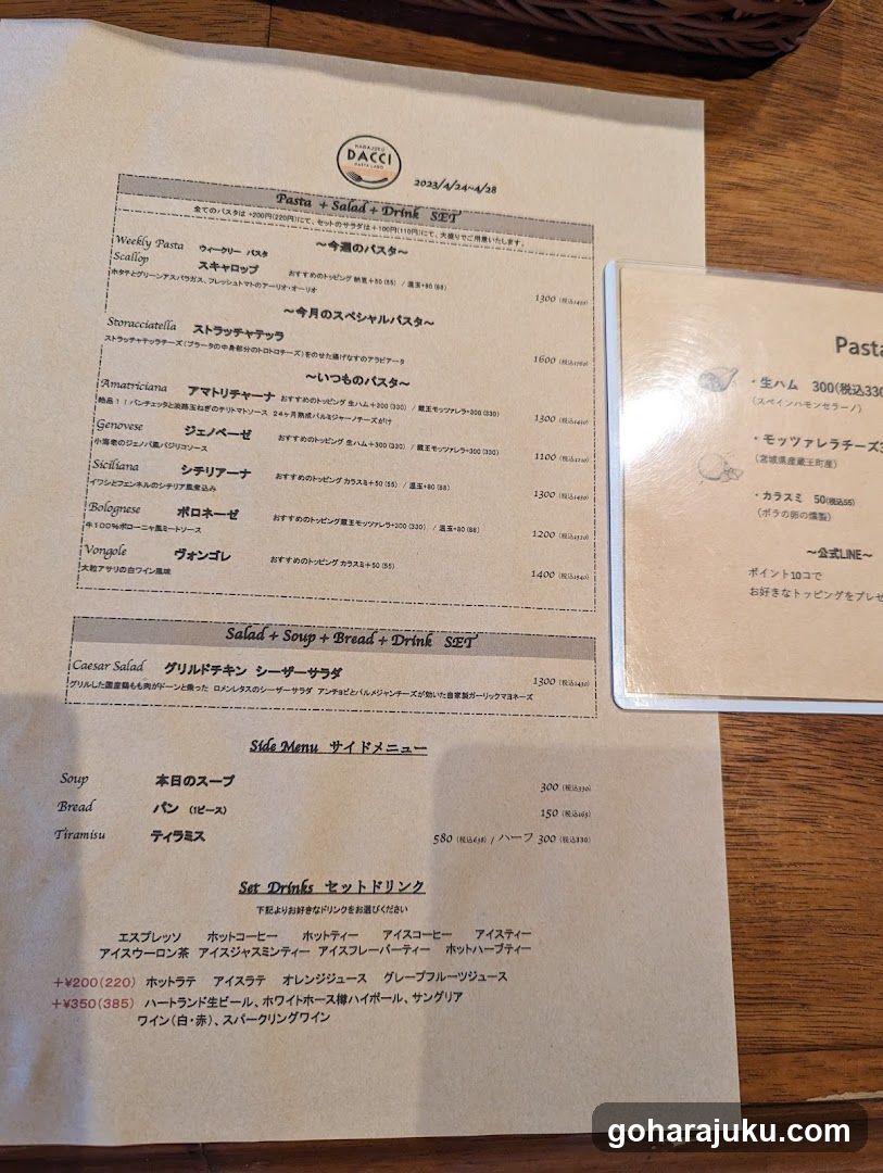 Dacci Menu Display