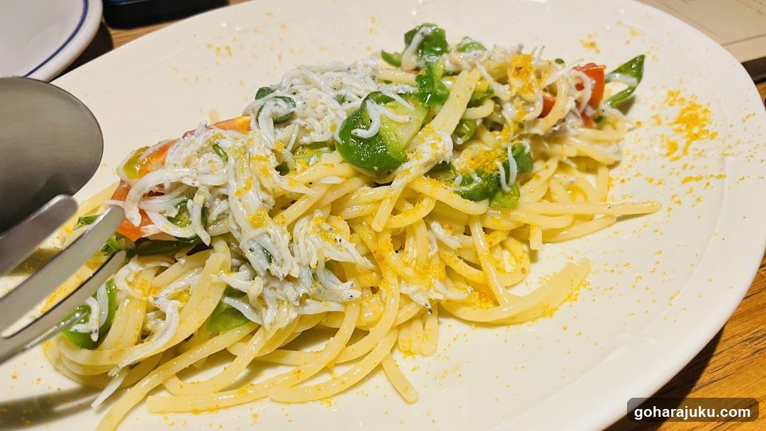 Spaghetti with Crab and Vegetables