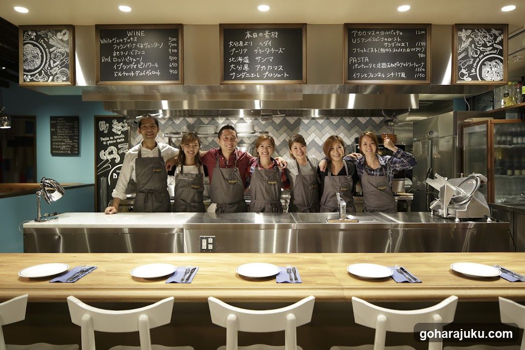 Sushi Bar Interior with Staff