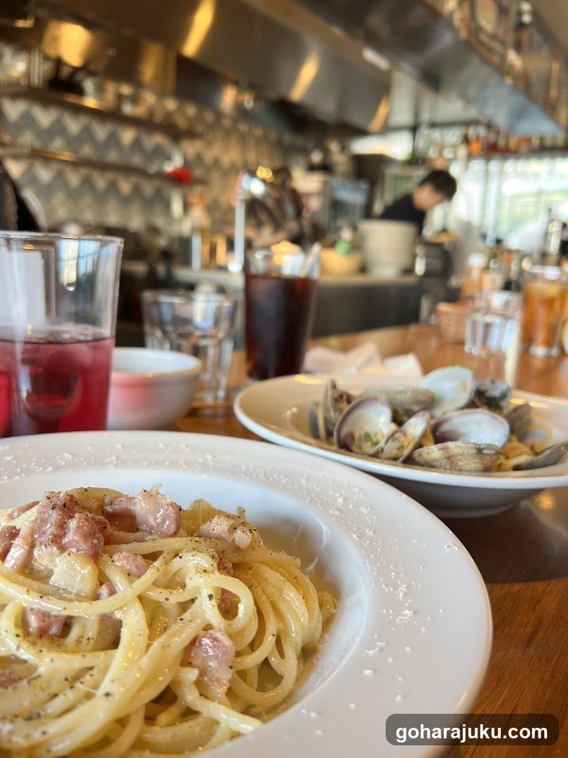 Pasta and Clam Salad at Restaurant