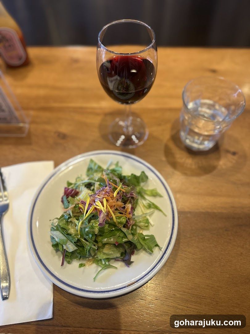 Salad with Wine and Water