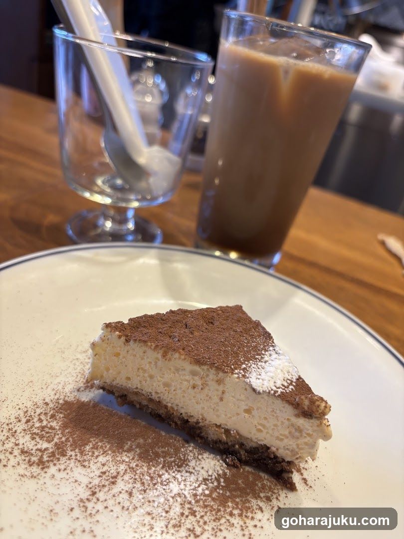 Tiramisu Slice with Iced Coffee