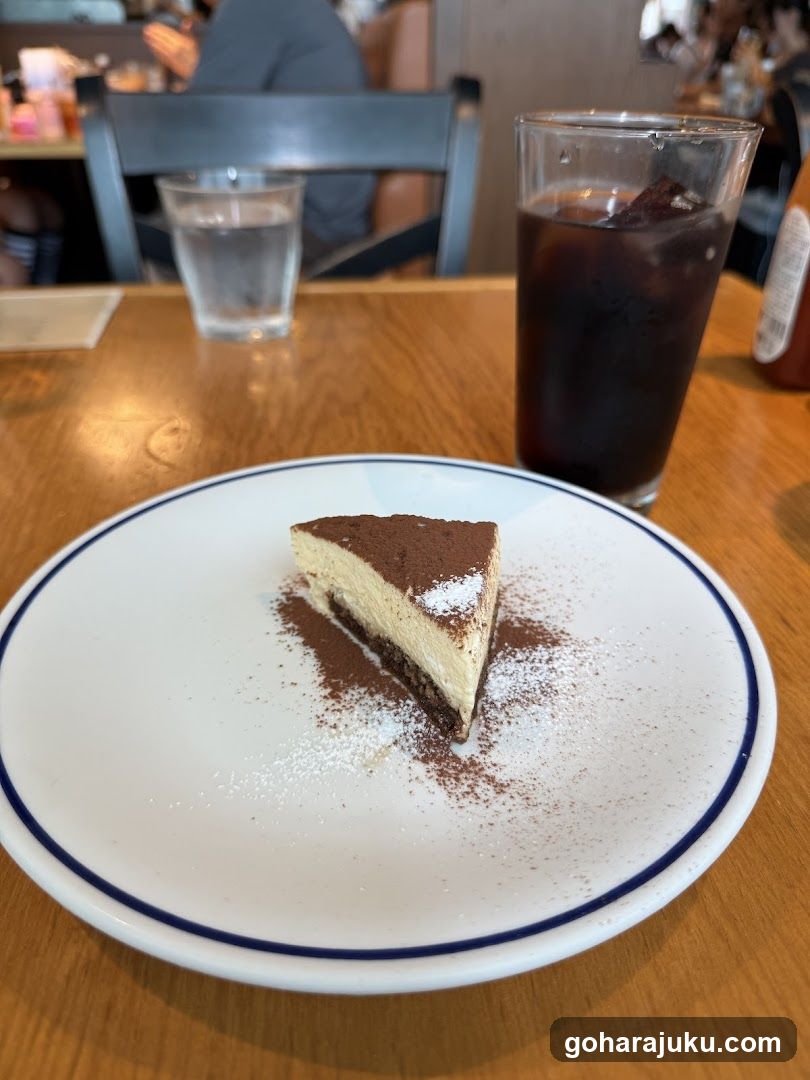 Tiramisu Slice with Soda