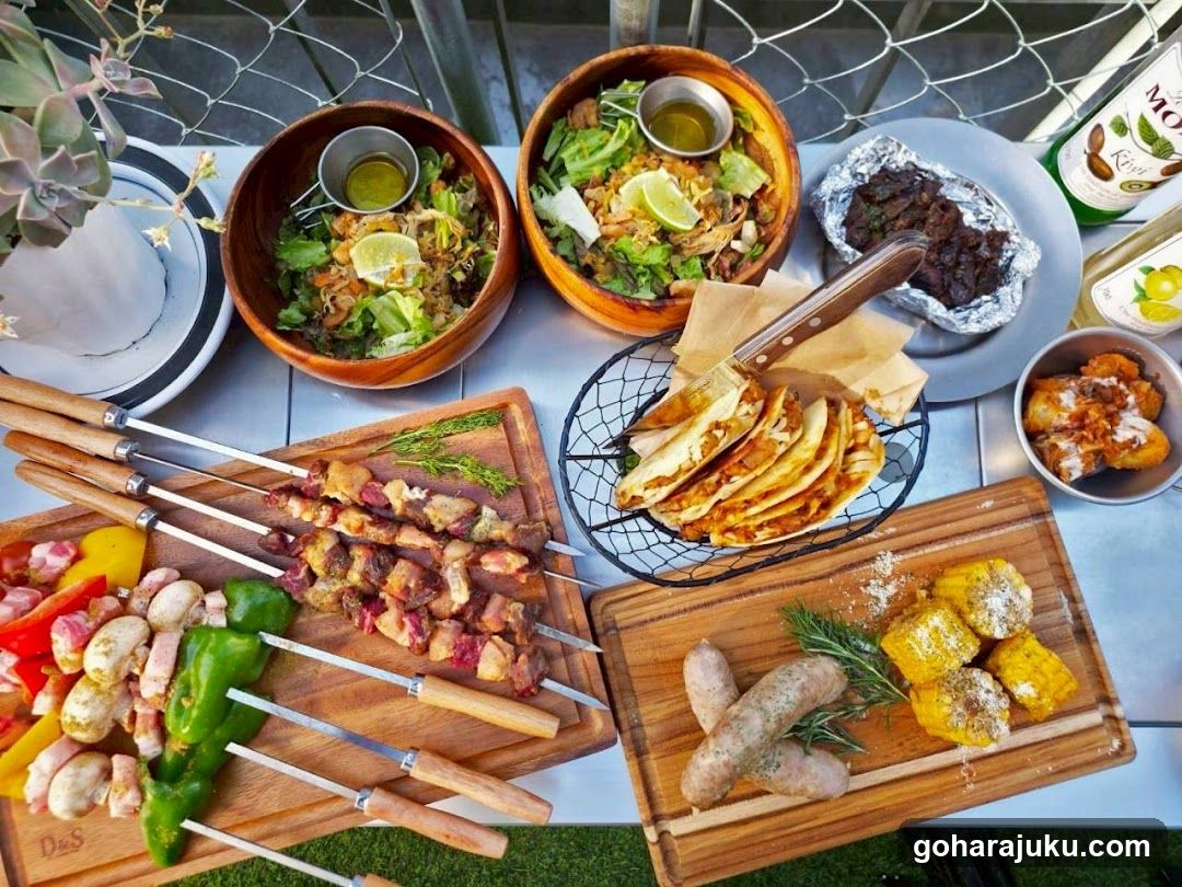 Outdoor Food Spread