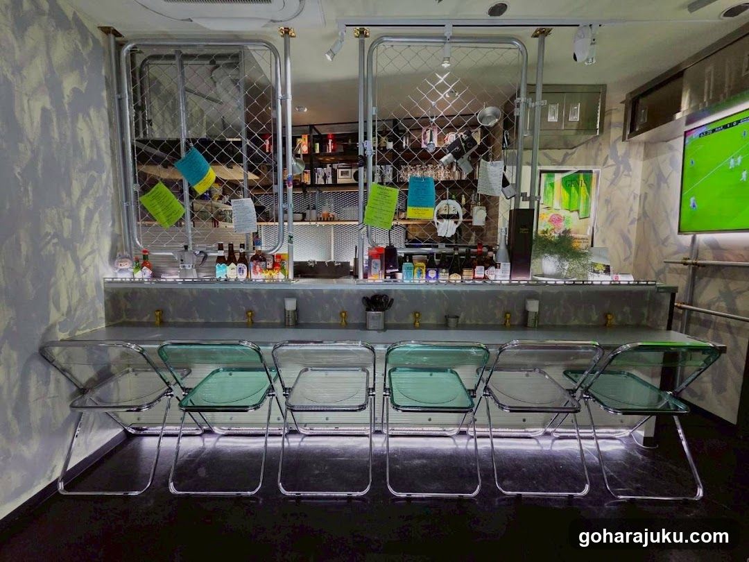 Bar Interior with Chain Link Partition