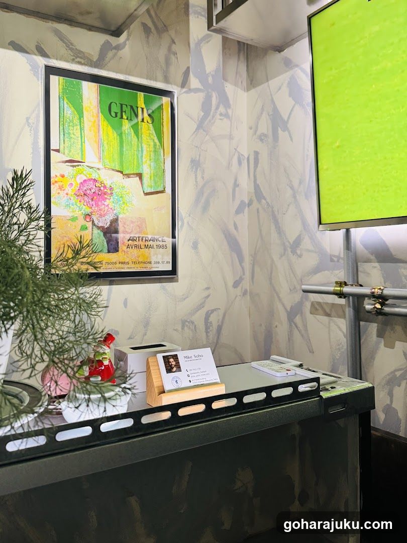 Interior Display with Artwork and Signage