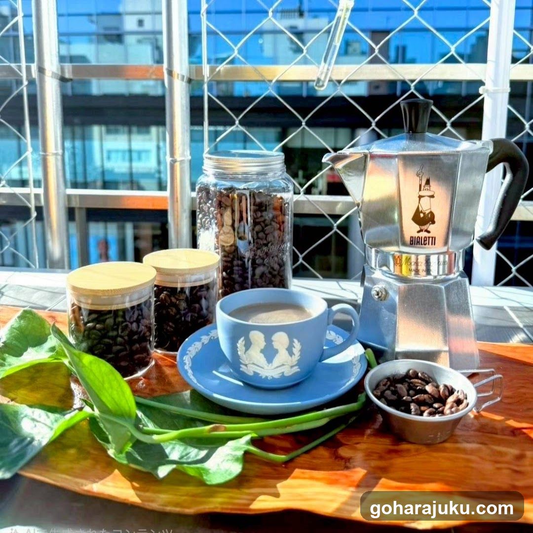 Outdoor Coffee Setup with Bialetti Moka Pot