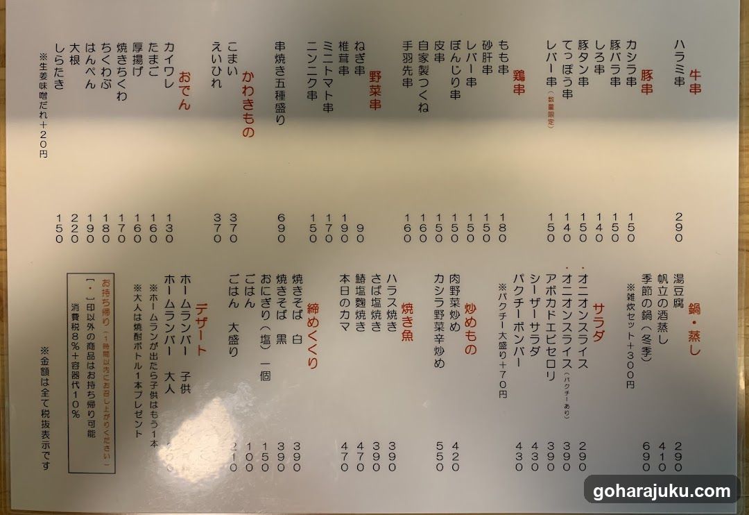 Japanese Restaurant Menu Board