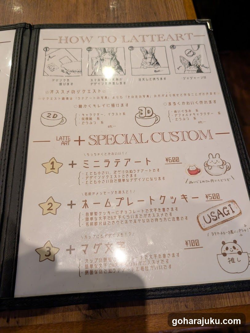 How to Latte Art Menu