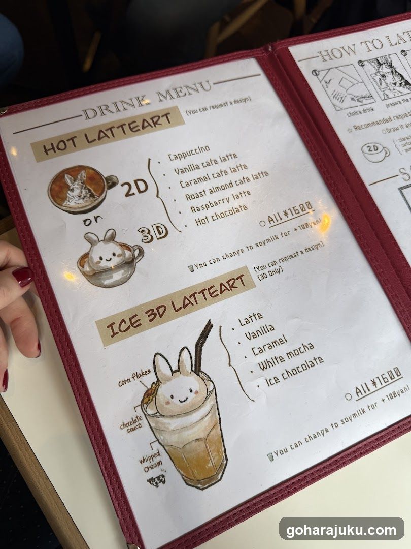 Drink Menu - Hot & Ice Latte Art