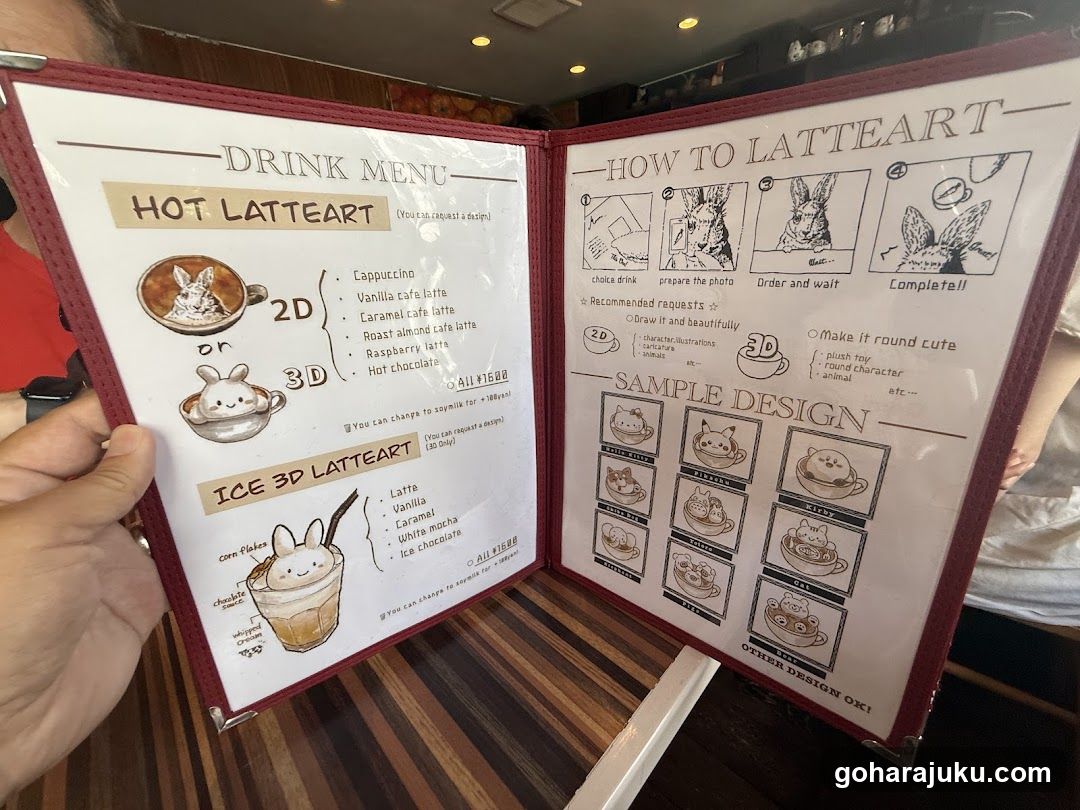 Latte Art Menu