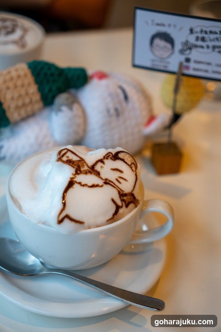 Latte Art Coffee with Plush Toy