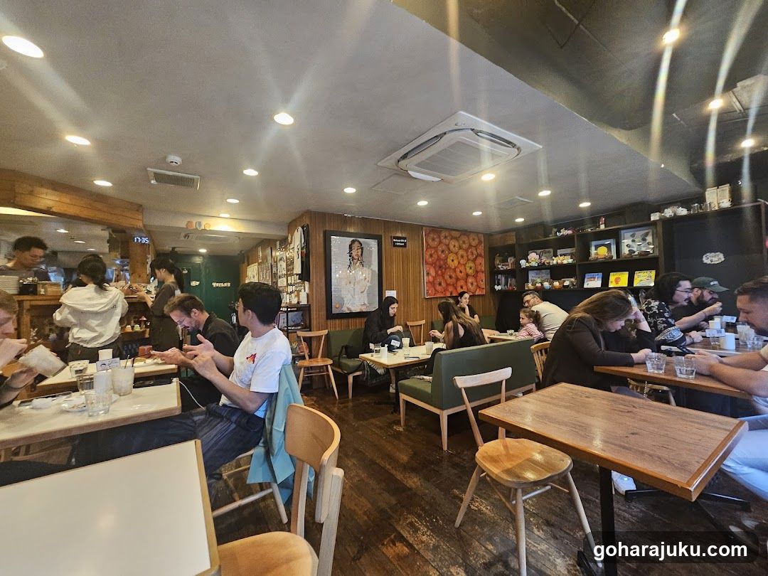 Interior of a busy café or restaurant