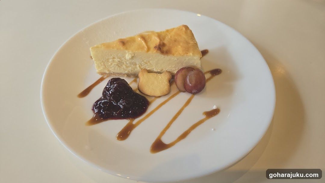 Cheesecake with Jam and Caramel Drizzle