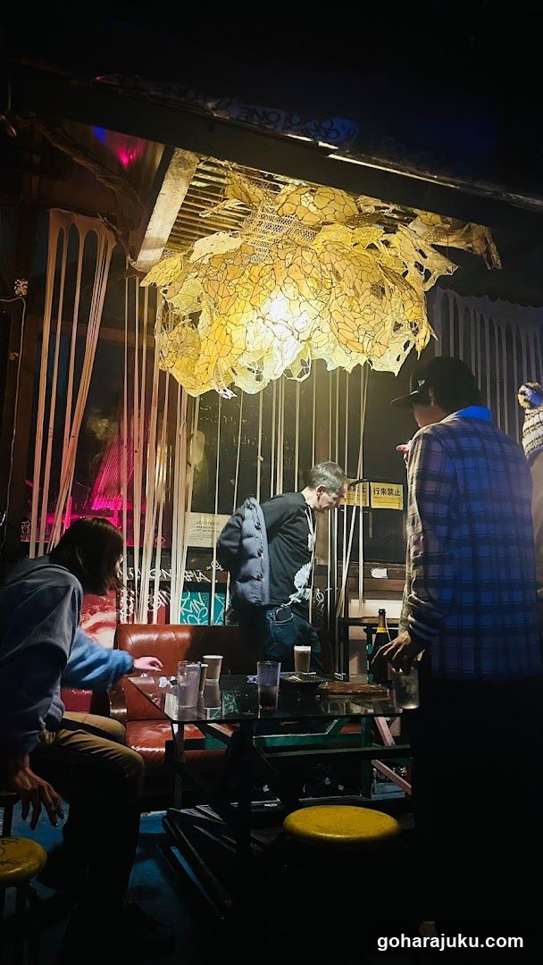 Interior of a dimly lit bar or lounge