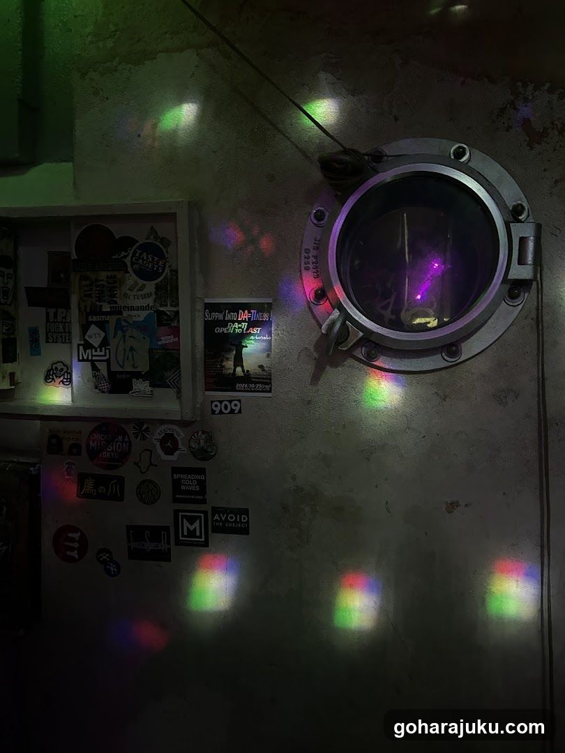 Sticker Wall with Porthole Window