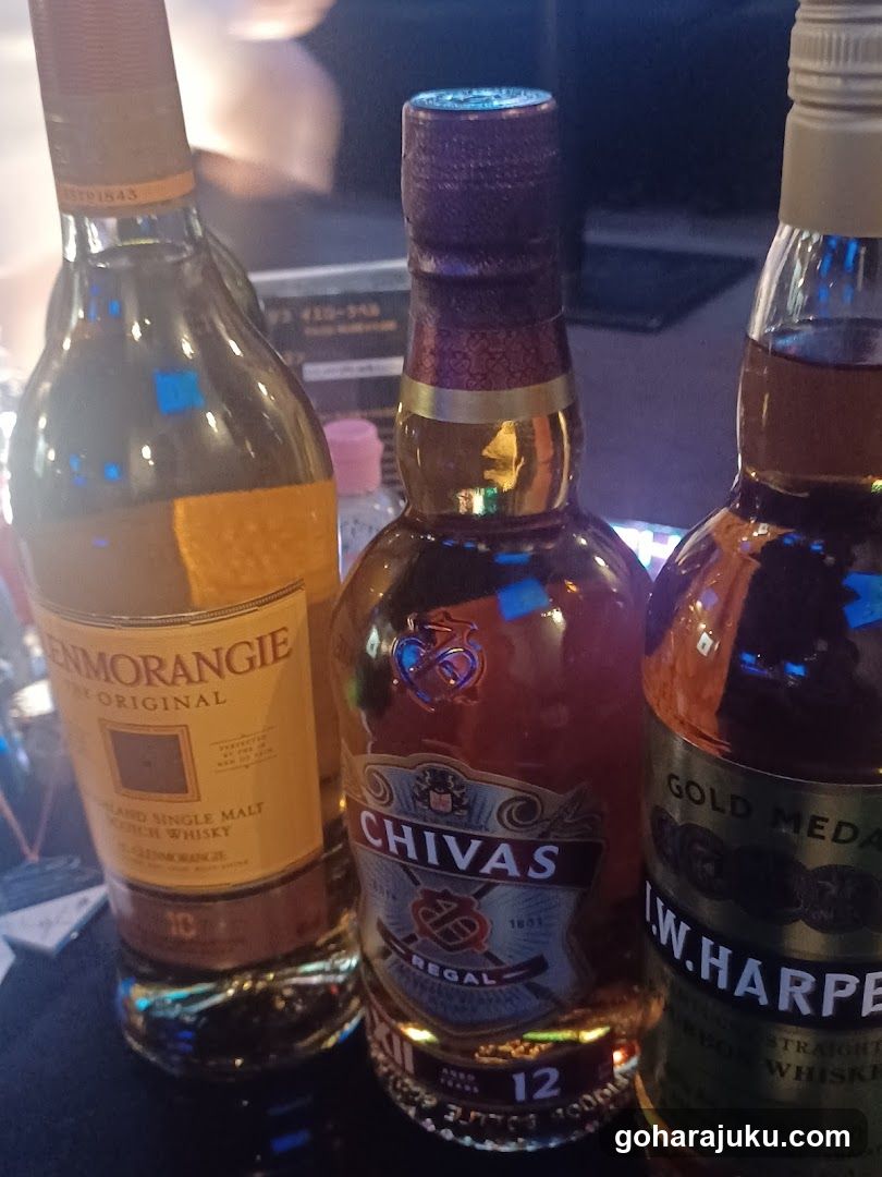 Bottles of Whiskey on a Table