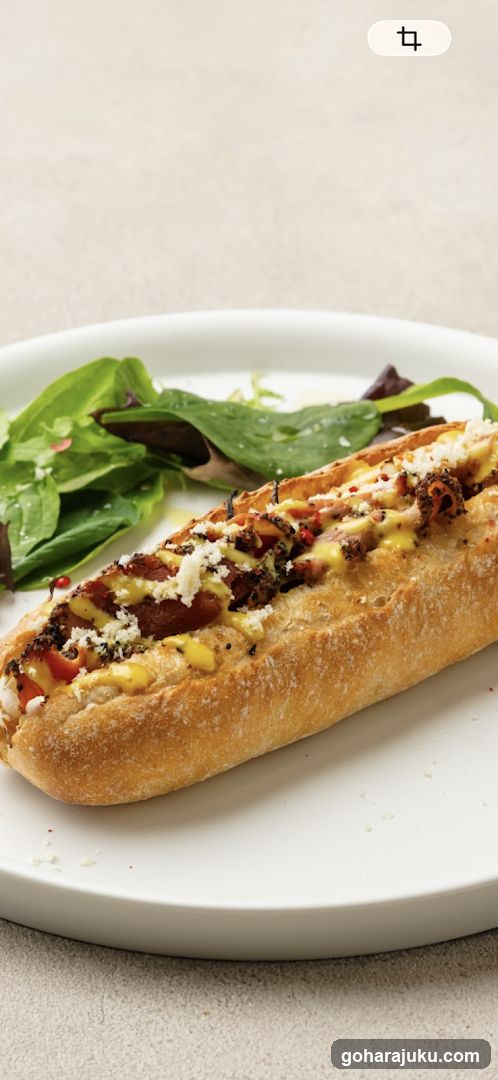 Sausage Sandwich with Salad