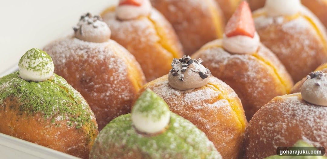 Assorted Donuts with Cream Toppings