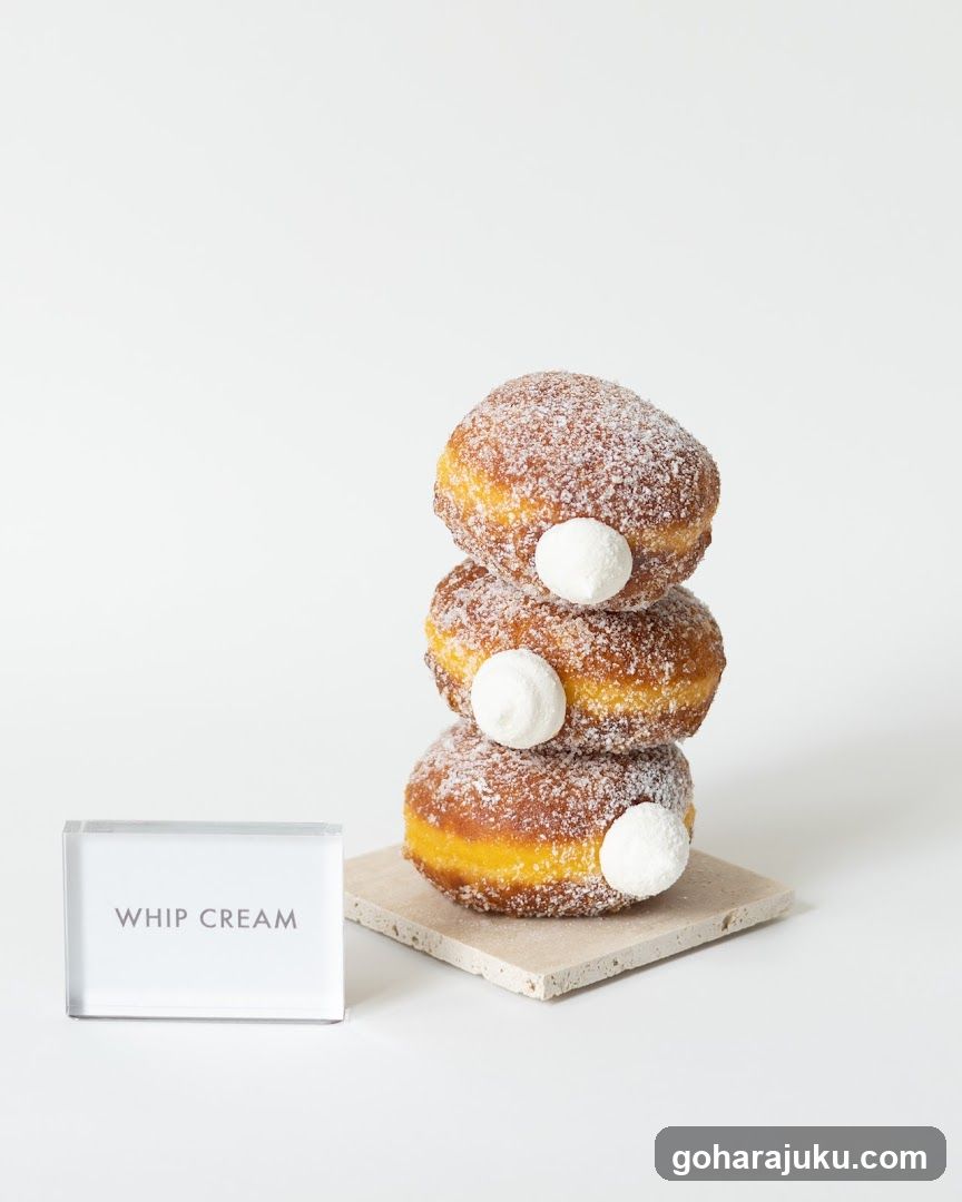 Stacked Donuts with Whip Cream