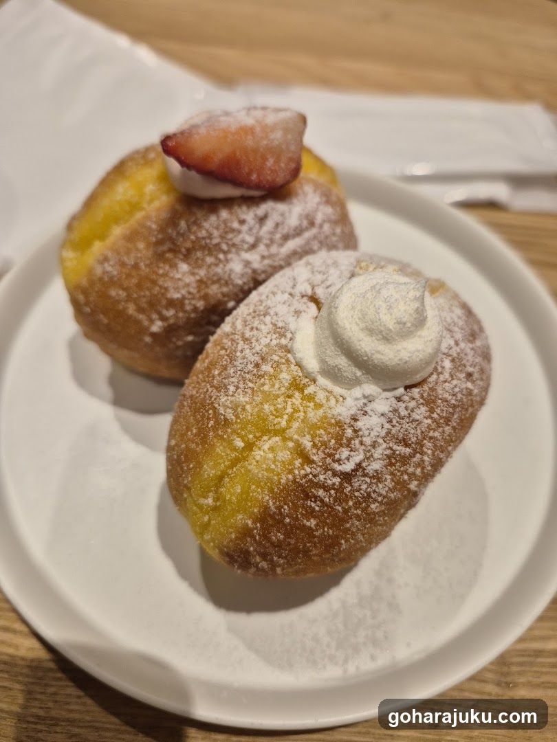 Doughnuts with Cream and Strawberry
