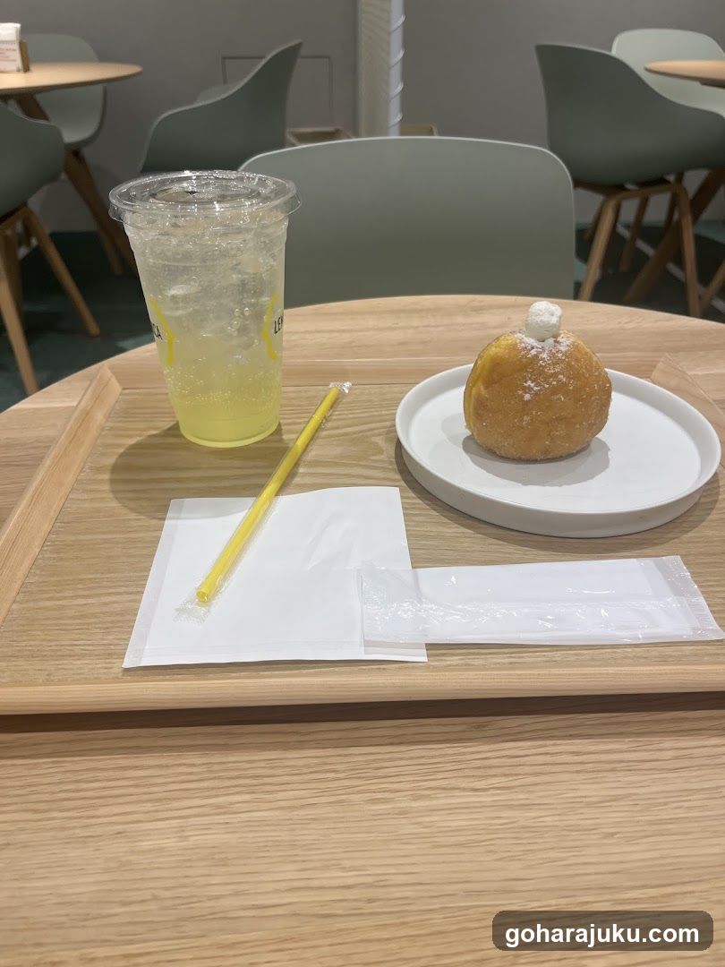 Dessert and Drink on Tray