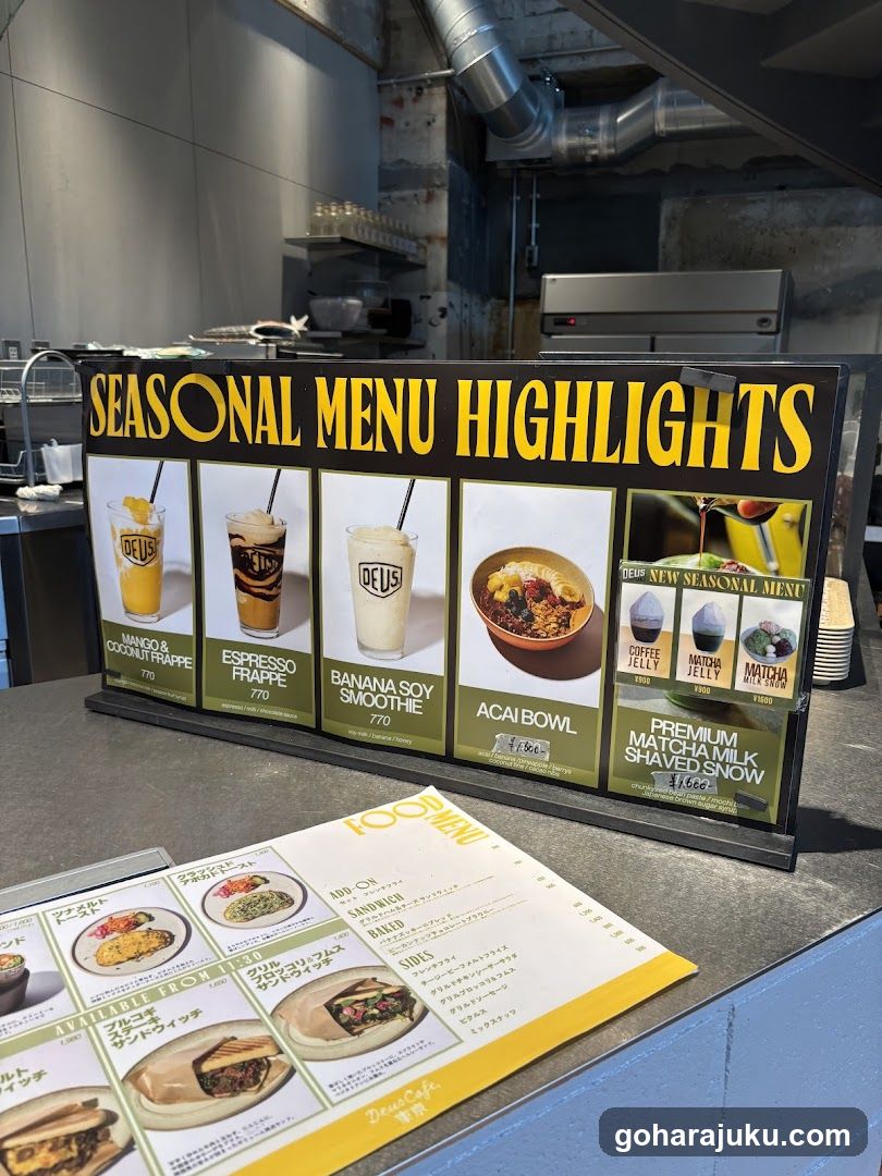 Seasonal Menu Highlights Display