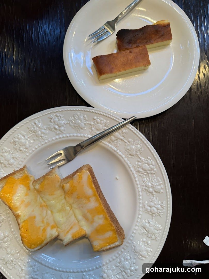 Breakfast with Cheese Toast and Cheesecake
