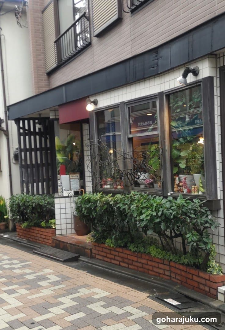 Shop Front with Greenery and Windows
