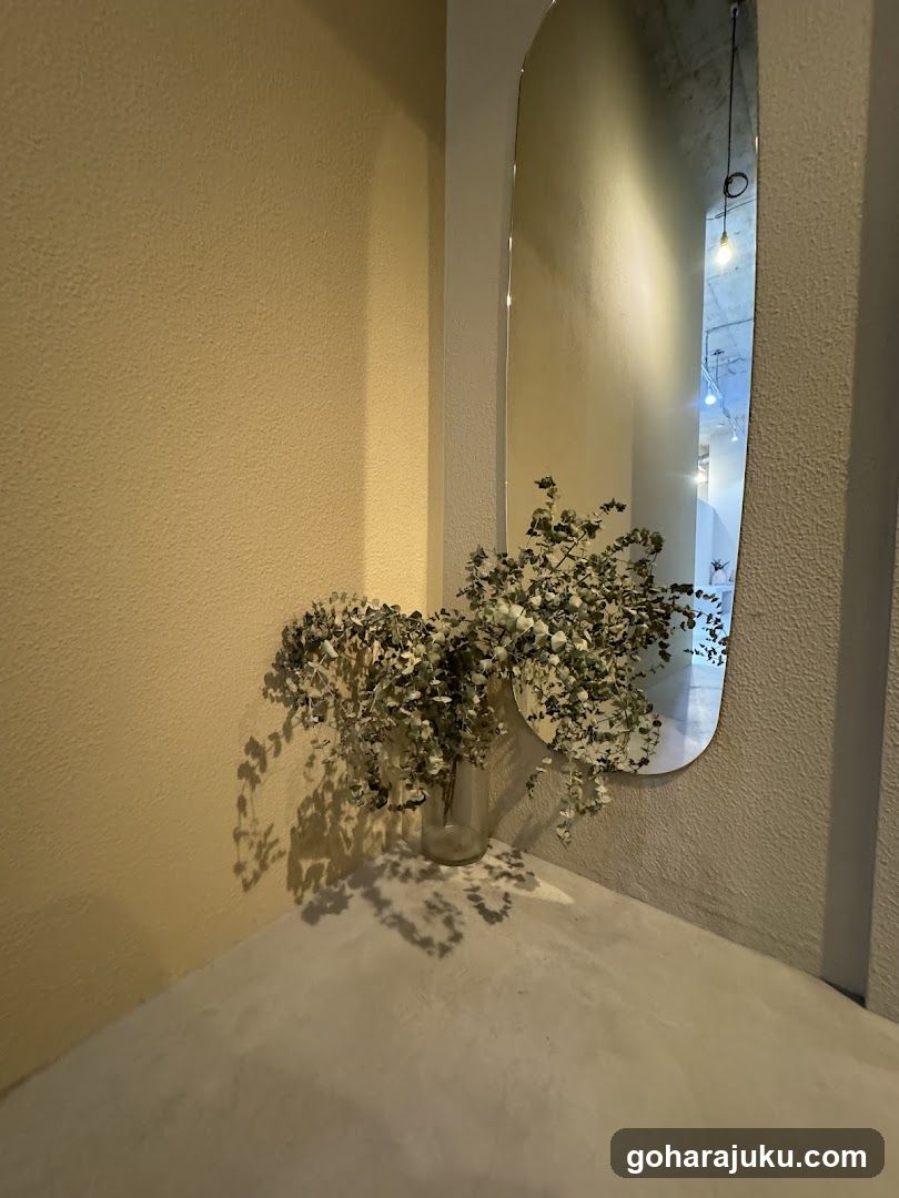 Interior Corner with Mirror and Plants