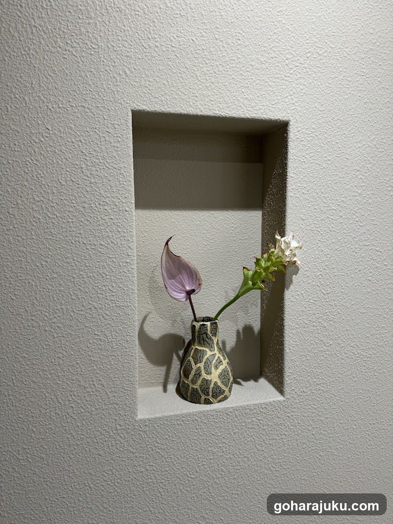 Flower Arrangement in Wall Niche
