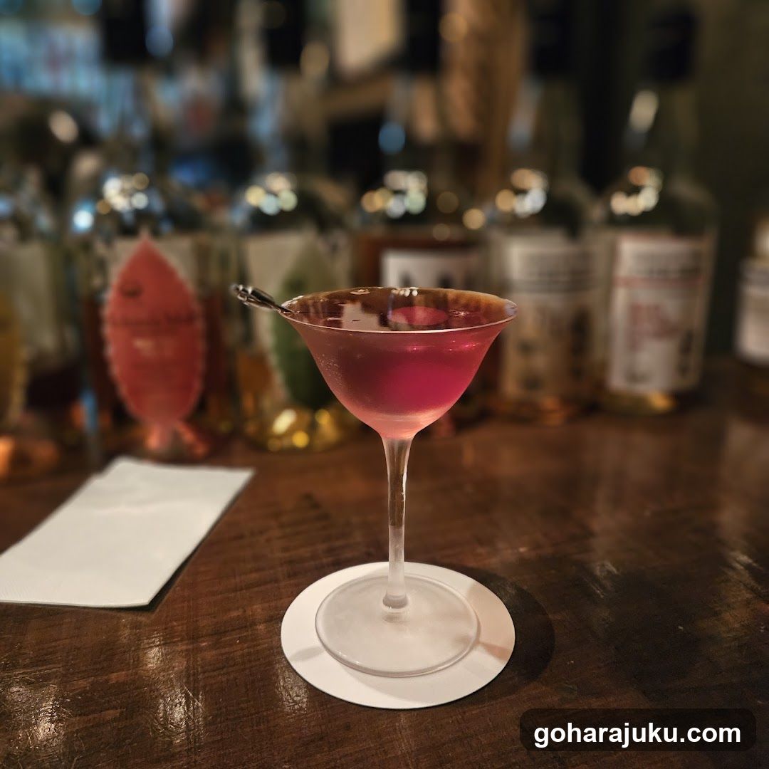 Pink Cocktail at Bar