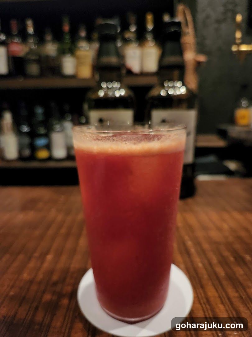 Red Cocktail at Bar
