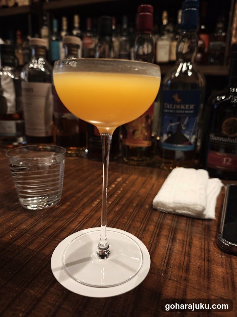 Cocktail at a bar