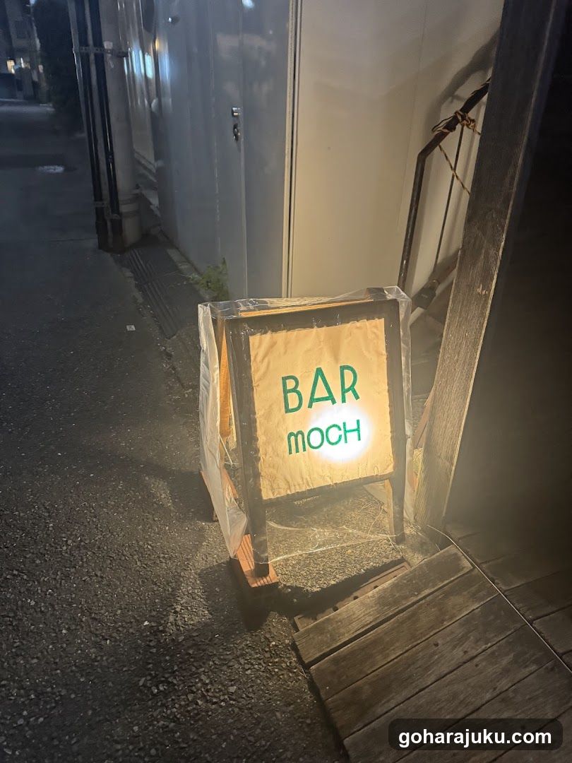 Bar Moch Signboard at Night