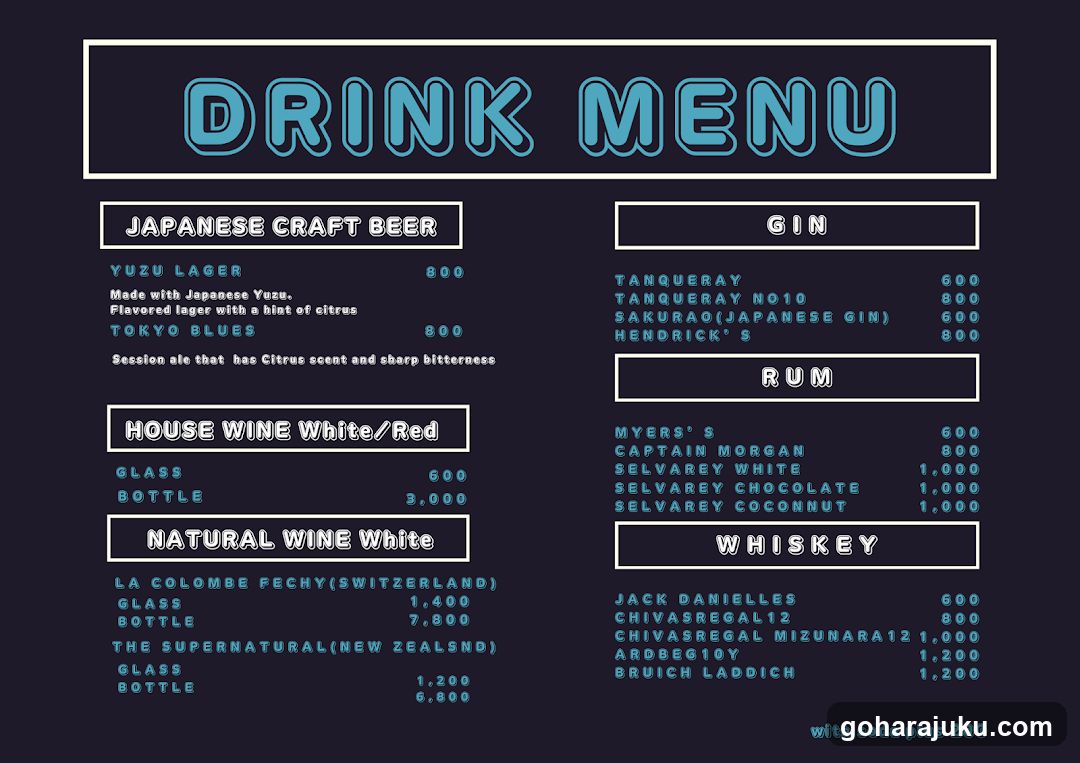 Drink Menu