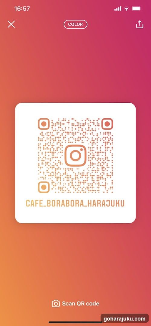 Instagram QR Code Card